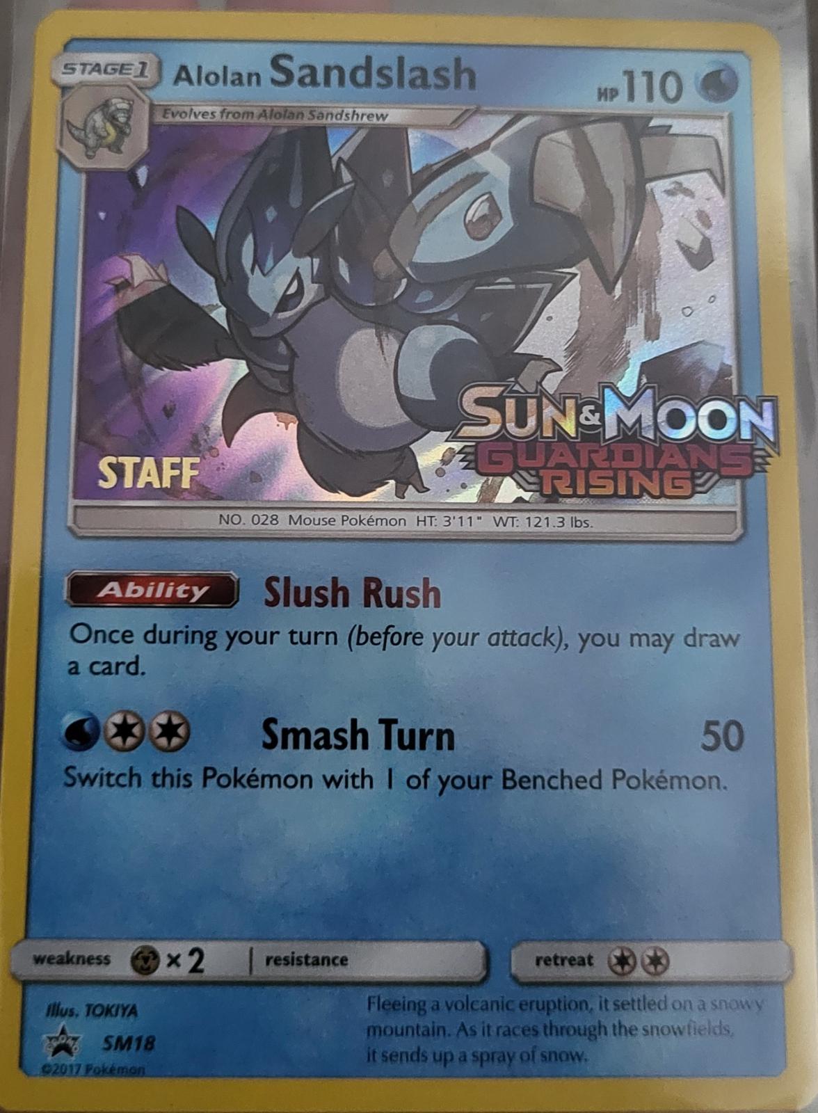 Guardians Rising Alolan Sandslash [Staff] Pokémon card